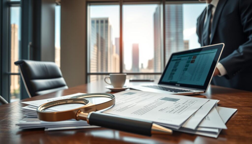 A professional legal setting depicting a modern office, where a lawyer in business attire reviews documents regarding court case costs. In the foreground, close-up of a pile of legal papers, including invoices and a magnifying glass. The middle ground features a stylish wooden desk with a laptop open, displaying legal software, and a cup of coffee beside it. In the background, a large window reveals a cityscape with tall buildings under a clear blue sky, providing natural light that brightens the room. The atmosphere is focused and serious, evoking an air of professionalism and diligence, capturing the essence of legal proceedings and the financial implications of case resolutions. A professional legal setting depicting a modern office, where a lawyer in business attire reviews documents regarding court case costs. In the foreground, close-up of a pile of legal papers, including invoices and a magnifying glass. The middle ground features a stylish wooden desk with a laptop open, displaying legal software, and a cup of coffee beside it. In the background, a large window reveals a cityscape with tall buildings under a clear blue sky, providing natural light that brightens the room. The atmosphere is focused and serious, evoking an air of professionalism and diligence, capturing the essence of legal proceedings and the financial implications of case resolutions.